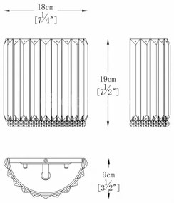 Zuma Line W0360-01A-B5AC - Applique di cristallo PRINCE 1xG9/42W/230V