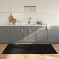 Tappeto Rettangolare Nero 100x200 cm in Bamb 376804