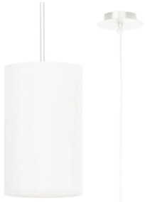 Lampada a sospensione bianca con paralume in tessuto ø 15 cm Volta - Nice Lamps