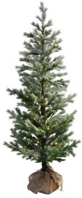 Albero di Natale artificiale innevato Nordic slim verde con illuminazione H 90 cm x Ø 40 cm