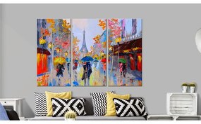 Quadro Rainy Paris  Colore colorful, Dimensioni e Misure 120x80