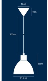 Nordlux - Lampadario a sospensione con filo POP 1xE27/40W/230V nero/oro