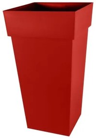 Vaso EDA Tuscany 43,3 x 43,3 x 80 cm Quadrato Rosso polipropilene