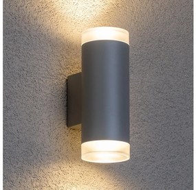 Brilagi - Applique da esterno MATERA 2xGU10/30W/230V grigio IP54