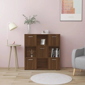 Libreria rovere marrone 90x30x90 cm in legno multistrato