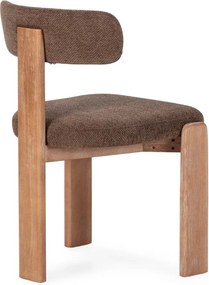 Sedie da pranzo in set marroni in imbottito 2 pz Nadia – MOME