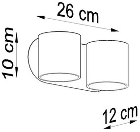 Luce Spot da parete ORBIS 2xG9/40W/230V grigio