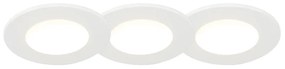 Set da 3 faretti da incasso rotondi LED 5W bianchi impermeabili per bagno - Blanca