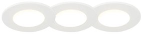 Set di 3 faretti da incasso per bagno a LED 5W bianco impermeabile - BLANCA