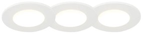 Set di 3 faretti da incasso per bagno rotondi LED 5W bianco impermeabile - Blanca