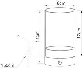 Globo 21012G -Lampada da tavolo LED da esterno PIXY LED/2W/3,7V 2700/4000/6500K IP44 verde