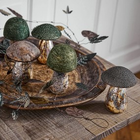 LOBERON Set di 5 funghi decorativi Grana