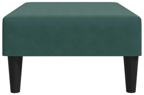Poggiapiedi verde scuro 77x55x31 cm in velluto