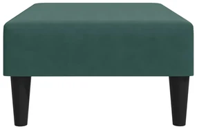 Poggiapiedi verde scuro 77x55x31 cm in velluto