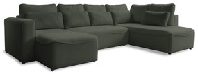 Divano letto angolare verde (a U) Homely Tommy - Miuform