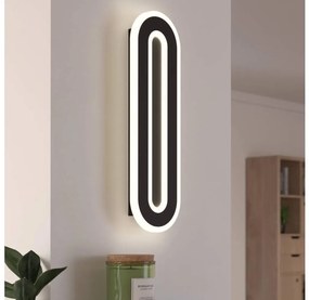 Eglo 901242 - Applique a LED MACCHIONI LED/12W/230V 4000K nero