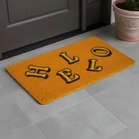 Zerbino 40x70 cm Hello arancione Zerbinomania