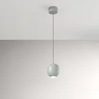 Lampadario In Metallo Contemporaneo Bullet Salvia Led Diffusore Ovale