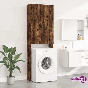 vidaXL Mobile per Lavatrice Rovere Fumo 64x25,5x190 cm