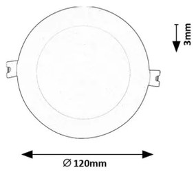 Rabalux 71217 - Lampada LED da incasso SHAUN LED/6W/230V diametro 12 cm bianco