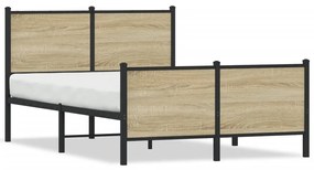 Giroletto Senza Materaso İn Metallo Rovere Sonoma 120x190 Cm /