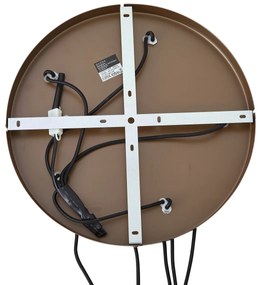 Lampada a sospensione Hotel Chic bronzo scuro con vetro ambrato 5 luci - Stavelot