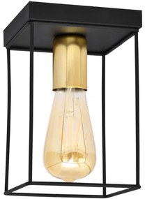 Plafoniera FINN 1xE27/15W/230V nero/oro