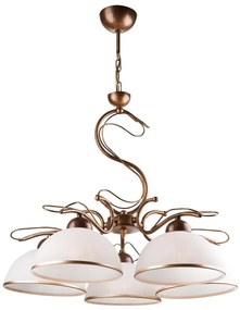 Lampadario a catena COBRA 5xE27/60W/230V bronzo/patina