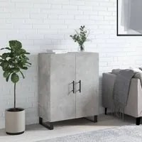 Credenza Grigio Cemento 69,5x34x90 cm in Legno Multistrato 827752