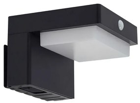 Eleazer LED Cella solare Applique da Parete w/Sensore Nero - Lindby