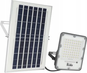 Proiettore solare dimmerabile a LED/50W/3,2V 5000K 6000 mAh IP65 nero + telecomando