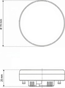 Lampada LED GX53 10W Angolo 120° CRI80 900 lumen Colore Bianco Naturale 4.000K