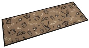 Tappeto Da Cucina Lavabile Marrone Mattutino 60x180 Cm Velluto /