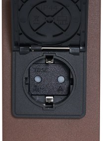 Dissuasore da esterno industriale marrone ruggine con vetro fumé 50 cm con sensore crepuscolare - Denmark