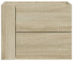 Comodini a muro 2 pz rovere sonoma 45x30x35 cm