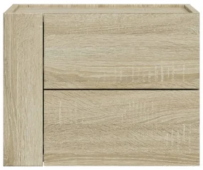 Comodini a muro 2 pz rovere sonoma 45x30x35 cm