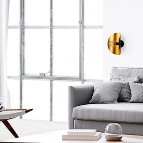 Lampada da parete nera/dorata Sivani – Opviq lights