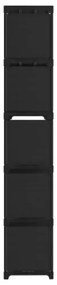 Mobile per 15 Scatole a Cubo Nero 103x30x175,5 cm in Tessuto