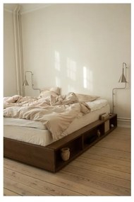 Letto matrimoniale marrone in legno di pino con griglia 180x200 cm Ziggy - Karup Design