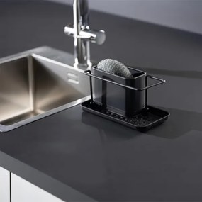 WENKO 55078100 - Organizer BLACK OUTDOOR KITCHEN 21x12 cm acciaio inox/nero