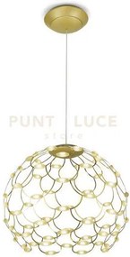 Lamoi lampadario a sospensione media oro d.60cm 3000k 8928lm 72w