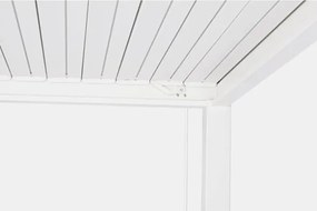Pergola Bioclimatica 3x4 In Alluminio Con Tetto Lamellare Bianca Ocean Bizzotto