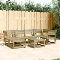 Set Divani da Giardino 6 pz in Legno Impregnato di Pino 3217034