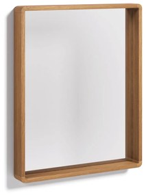 Kave Home - Specchio Kuveni in legno massiccio di teca 80 x 65 cm