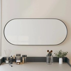 Specchio da Parete Nero 25x60 cm Ovale