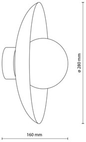 Applique SLATE 1xG9/8W/230V diametro 28 cm color mattone