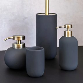 Dispenser di sapone in ceramica antracite 200 ml Lotus - Mette Ditmer Denmark