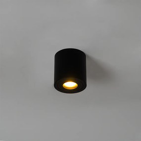 Faretto da bagno rotondo moderno nero - Capa