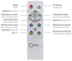 Leuchten Direkt 15411-21- LED RGB Plafoniera dimmerabile CYBA LED/26W/230V