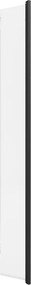 Deflettore walk-in Single L 30 X H200cm, vetro trasparente 8 mm, profilo nero opaco